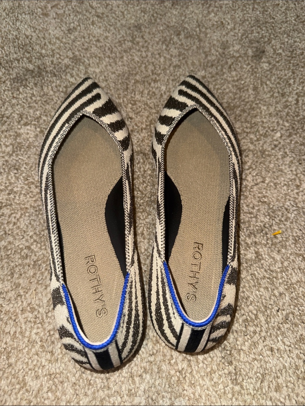 Rothy's Shimmer Zebra The Point II